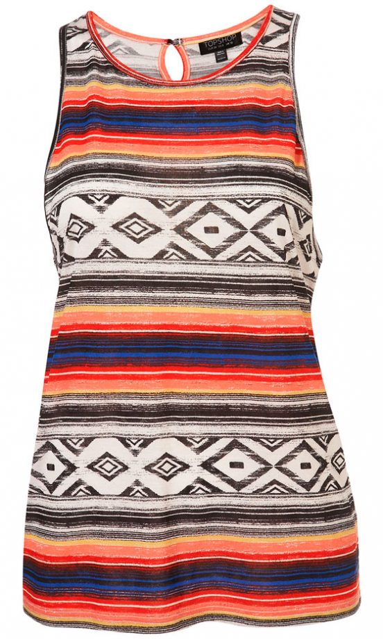 Topshop Aztec Print Stripe Vest, £18
