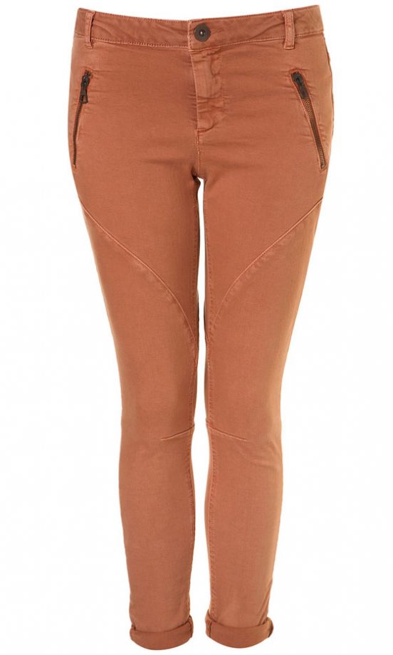 Topshop Peach 7/8 Length Skinny Jeans, £38
