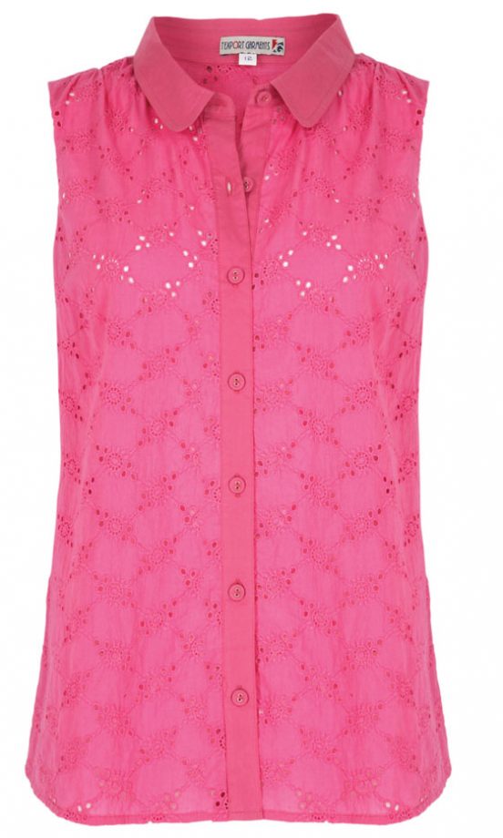 Next Sleeveless Eyelet Shirt, £26