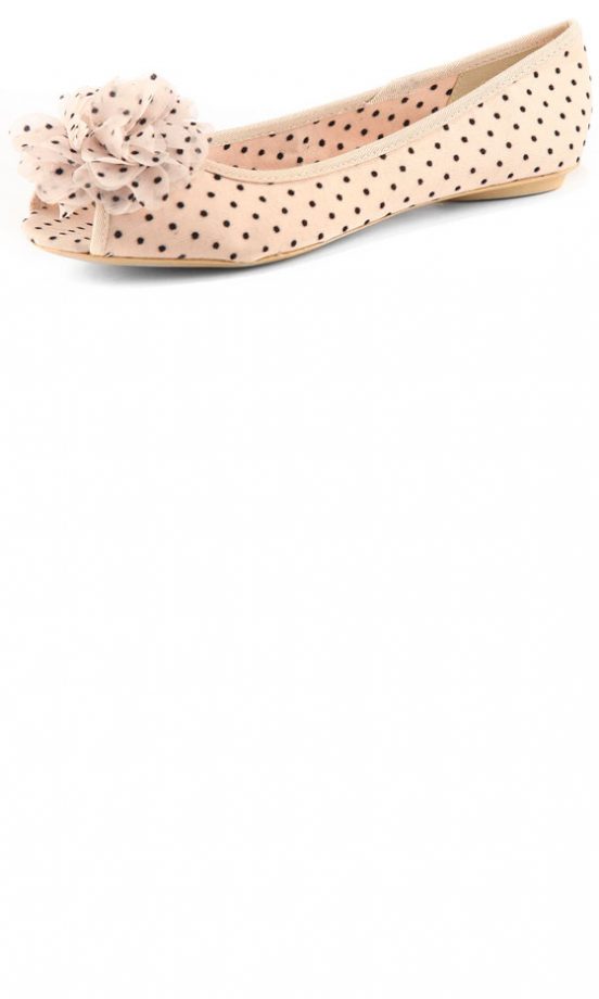 Dorothy Perkins Cream Spot Peeptoe, £23