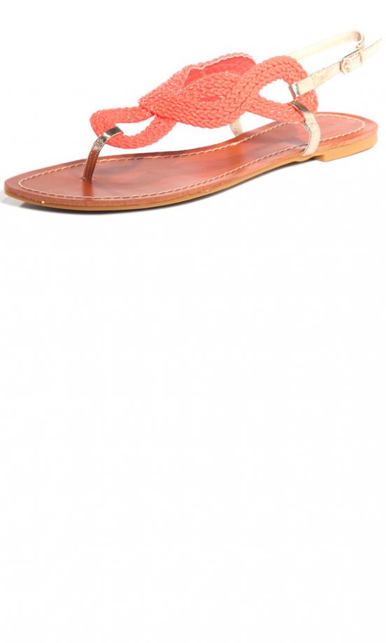 Dorothy Perkins Coral Braided Sandals, £19