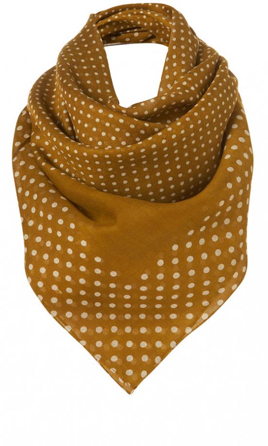 Topshop Mustard Polka Dot Scarf, £16