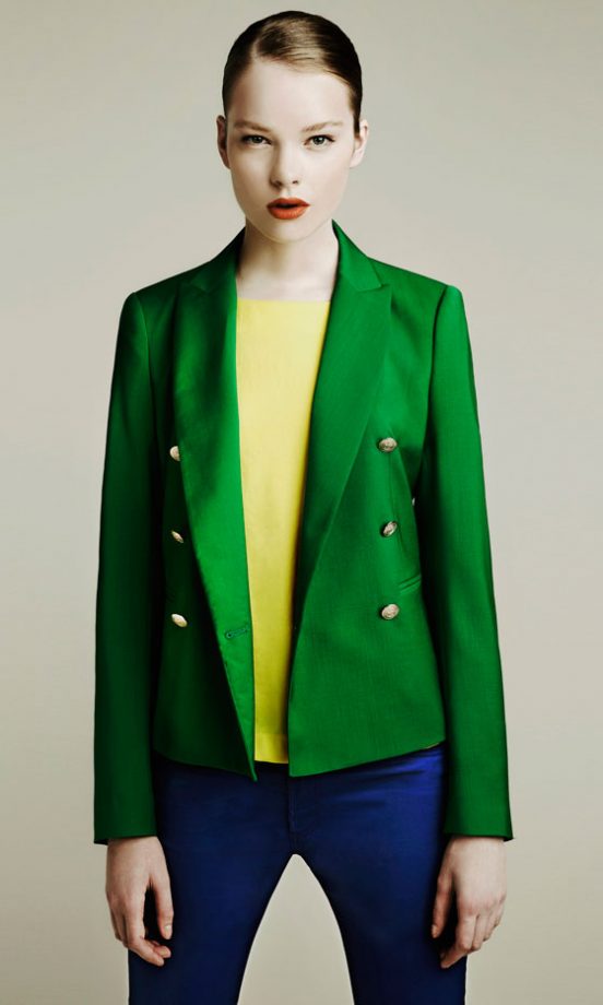 Zara Double Breasted Green Blazer, £69.99