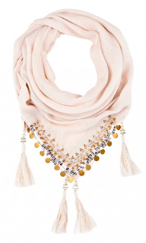 Warehouse Embellished Tassel Scarf, £30