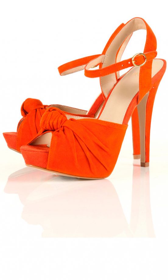 Topshop Tangerine Knot Platform Shoe, £65