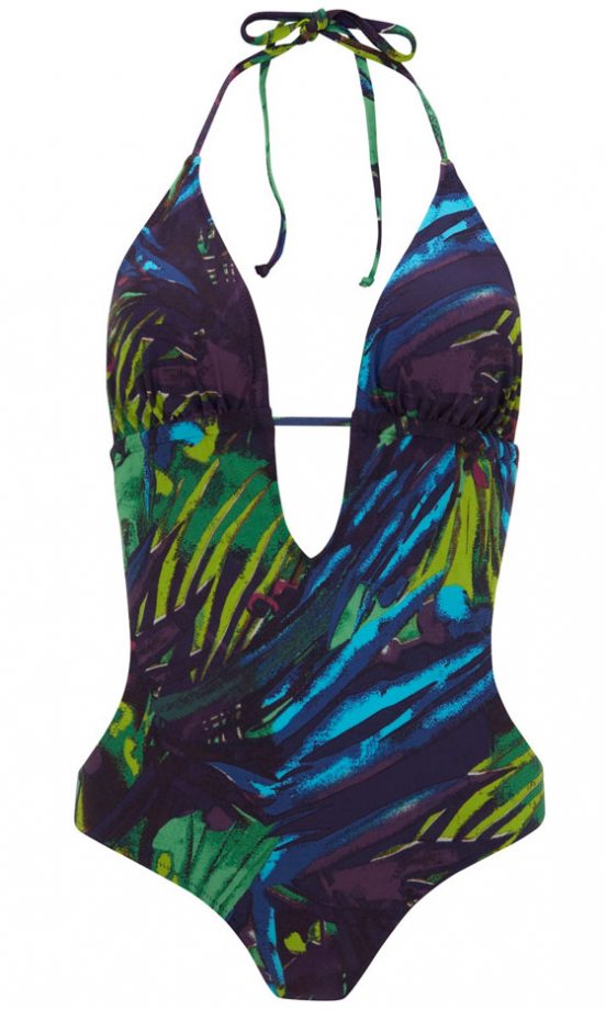 Warehouse Splash Print Cut Out Swimsuit, Was £30 Now £10