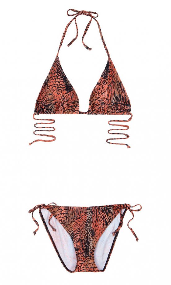 Warehouse Feather Print Bikini - Top, £14 And Bottoms, £14
