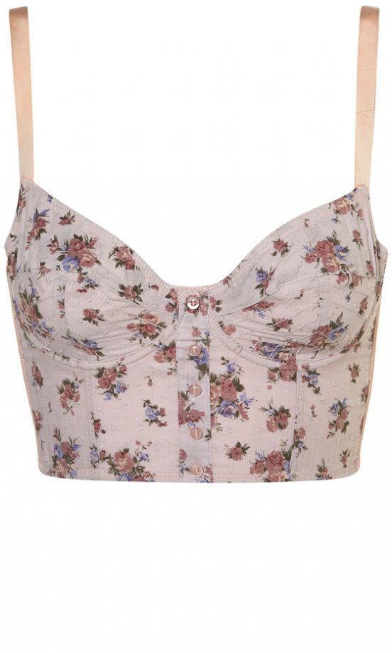 Topshop Button Cropped Bustier, £22