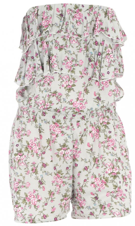 Dorothy Perkins Floral Ruffle Playsuit, £24