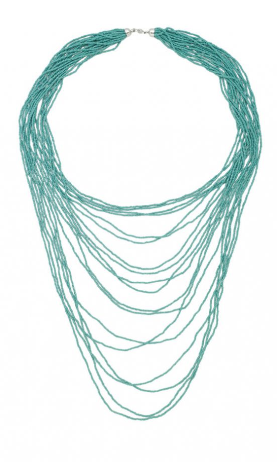 Miss Selfridge Turquoise Bead Necklace, £12.50