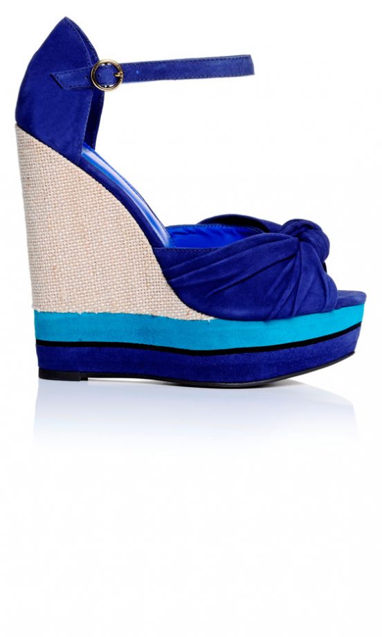 Carvela Blue Wedge Shoes, £140