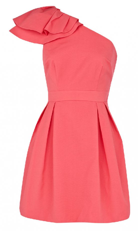 Warehouse One Shoulder Petal Prom Dress, £70
