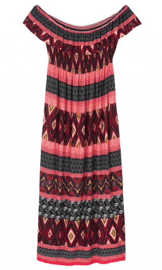 Evans Pink Strapless Maxi Dress, £45