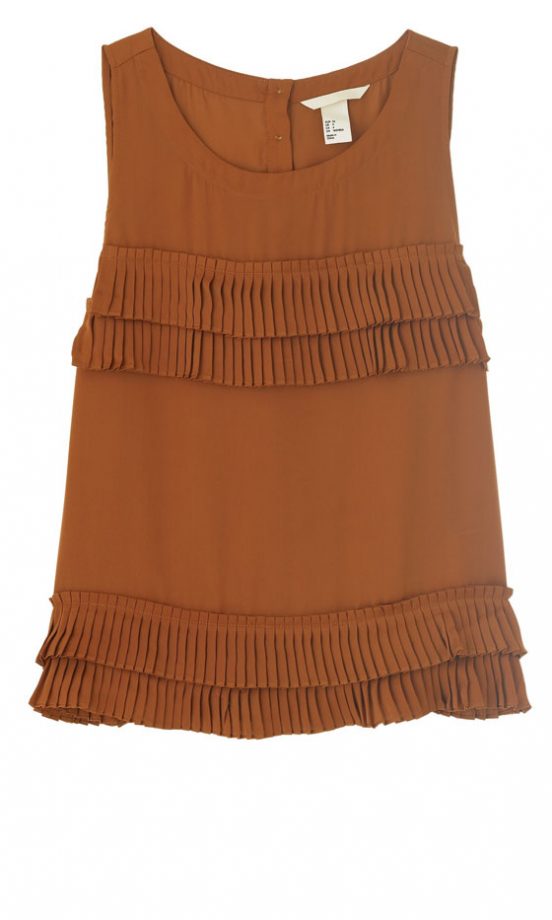 H&M Brown Frill Top, £24.99 (In Stores Only)