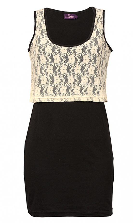 Iska Lace Overlay Dress, £14.99