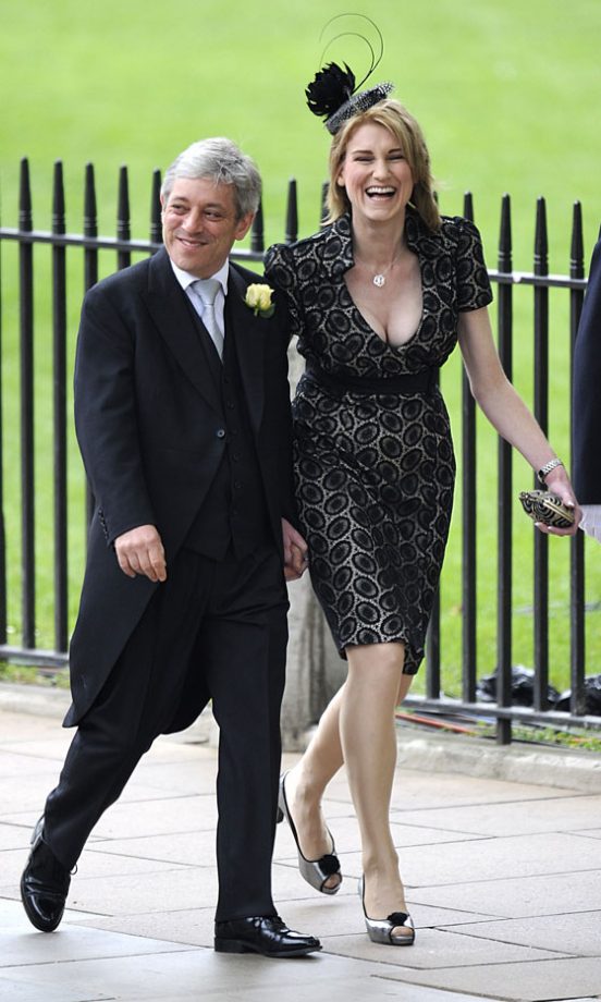 John Bercow And His Wife Sally Bercow Arrive At The Royal Wedding Of Kate Middleton And Prince William, 2011