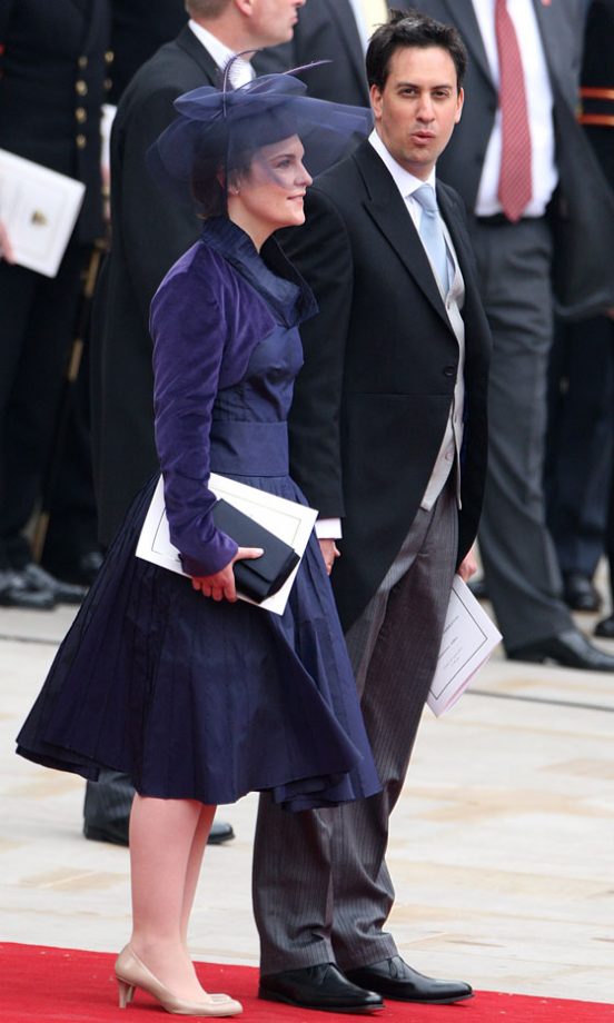 Labour Party Leader Ed Miliband Fiancee Justine Thornton Arrive At The Royal Wedding Of Kate Middleton And Prince William, 2011