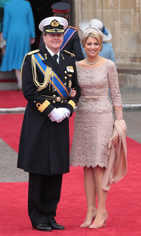 Netherlands' Crown Prince Willem Alexander And Netherlands' Princess Maxima Arrive At The Royal Wedding Of Kate Middleton And Prince William, 2011