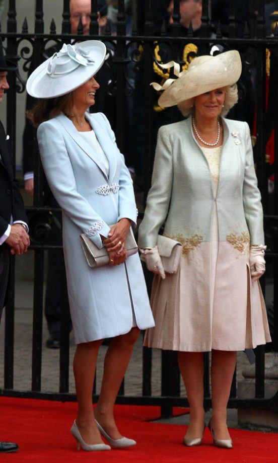 Carole Middleton And Camilla, Duchess of Cornwall Arrive At The Royal Wedding Of Kate Middleton And Prince William, 2011