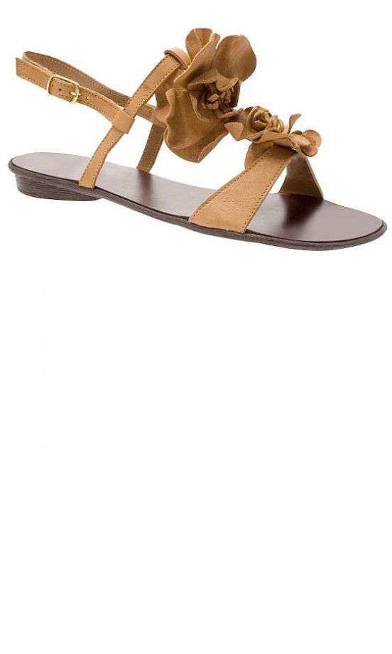 Barratts Tan Leather Flower Sandals, £32