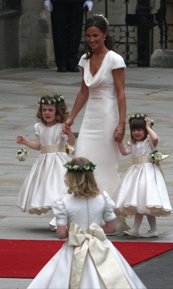 Pippa Middleton Arrives At The Royal Wedding Of Her Sister Kate Middleton And Prince William, 2011