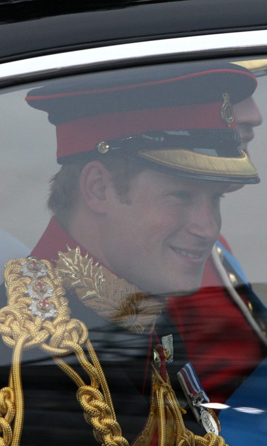 Prince Harry Makes His Way To The Royal Wedding Of Kate Middleton And Prince William, 2011