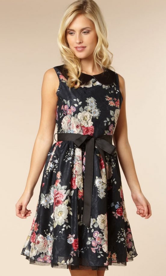 Peacocks By Design Floral Peter Pan Collar Dress, £35