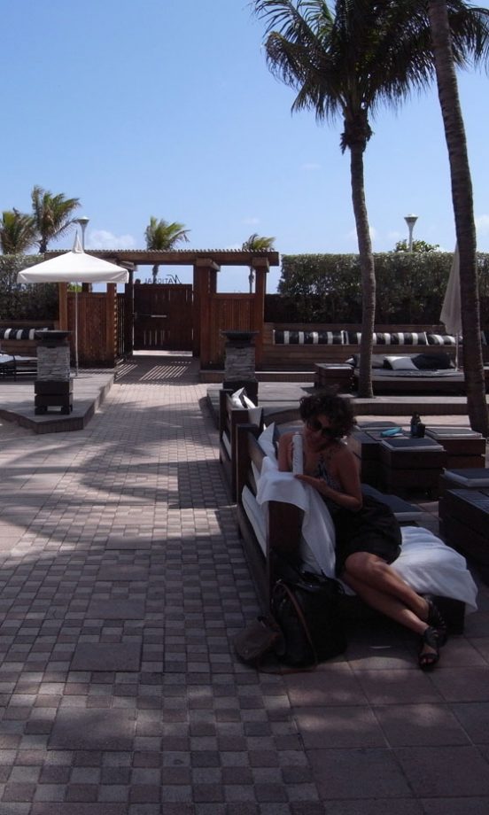 Fashion On Location: Model Athena Relaxing After LOOK's Fashion Shoot In Miami