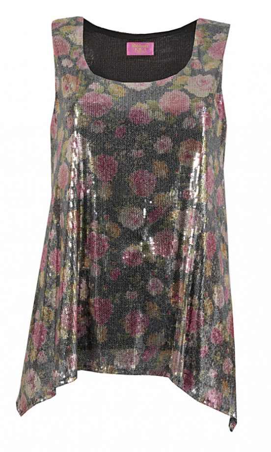 Ribbon Rose Sequin Vest Top, £14.99