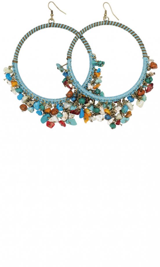 Topshop Charm Hoop Earrings, Was £16.50 Now £4.50