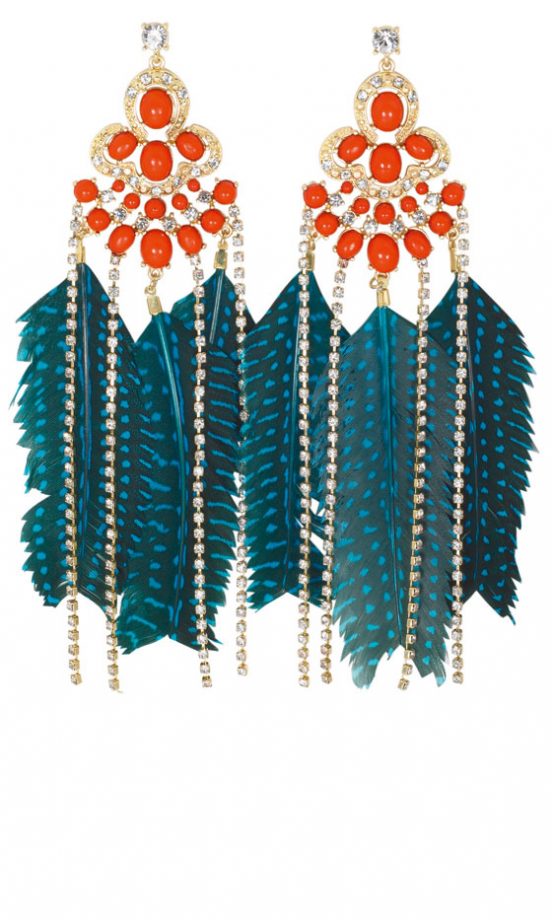 Topshop Feather Earings, £20 - In Store Only