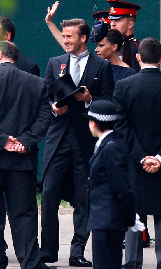 Victoria Beckham And David Beckham Arrive At The Royal Wedding Of Kate Middleton And Prince William, 2011