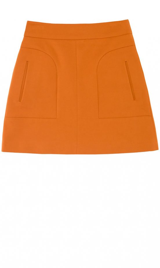 Zara Orange A-Line Skirt, £39 - In Store Only