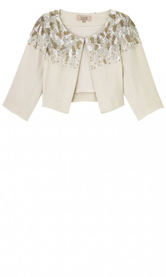 Warehouse Luxe Leather Sequin Jacket, £175