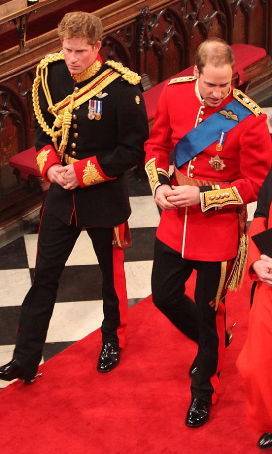 Prince William And His Best Man Prince Harry At Westminster Abbey, 2011