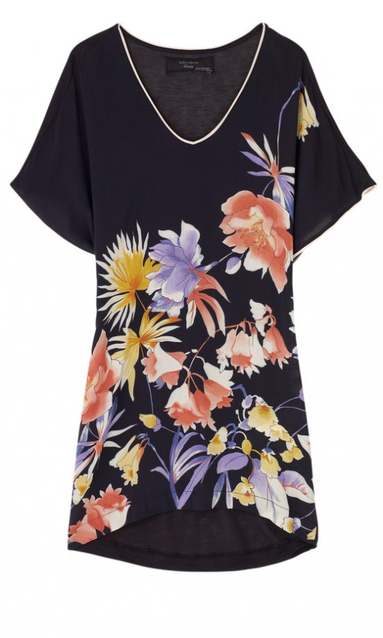 Zara Floral Printed T-Shirt Dress, £25.99 - In Stores Only