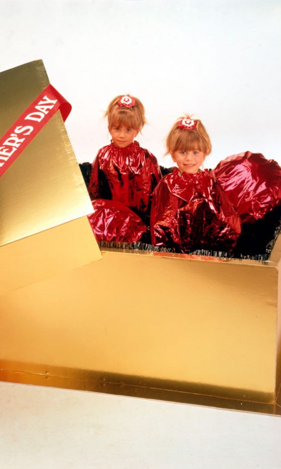 Mary-Kate Olsen And Ashley Olsen Celebrate Mother's Day Dressed Up As Cheeky Little Sweets, 1990s