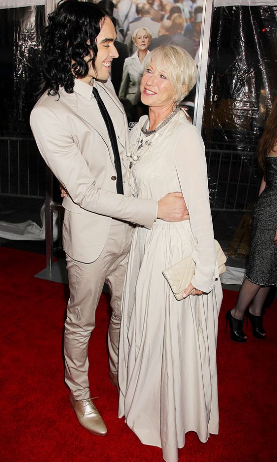 Russell Brand And Helen Mirren At The New York Film Premiere Of Arthur, 2011