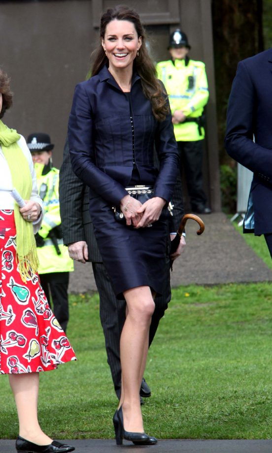 Pencil Skirt Suits Are The Royal Go-To For Daytime Official Engagements: Kate Middleton Wore Amanda Wakeley Here, 2011