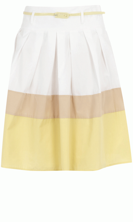 Dorothy Perkins White Colour Block Skirt, £28.00