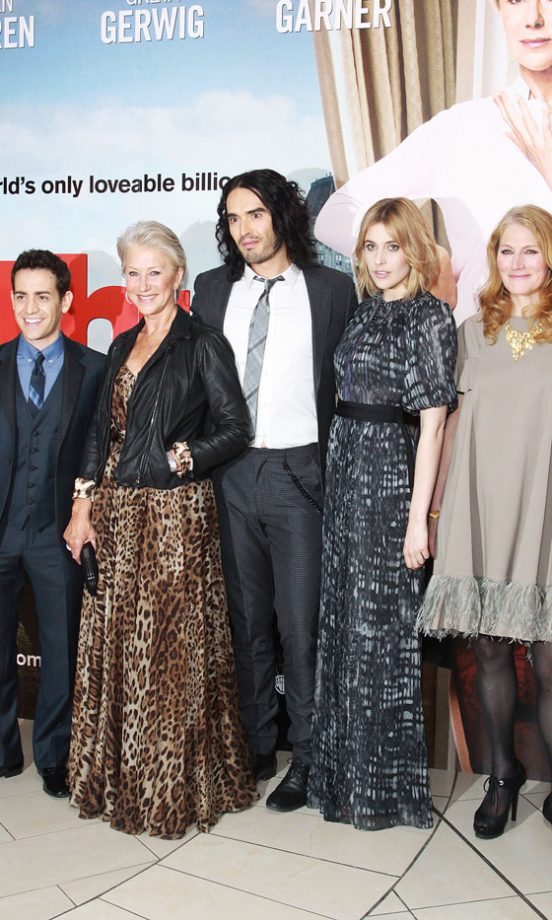 Director Jason Winter, Helen Mirren, Russell Brand, Greta Gerwig And Geraldine James At The London Film Premiere Of Arthur, 2011