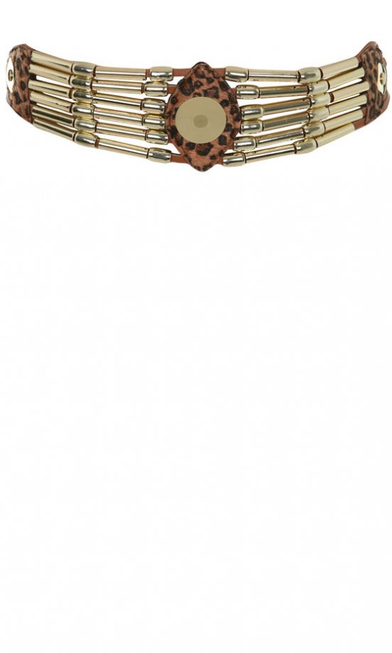 Miss Selfridge Leopard Beaded Belt, £18