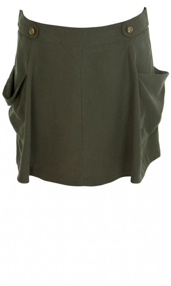 Miss Selfridge Khaki Skirt, £32