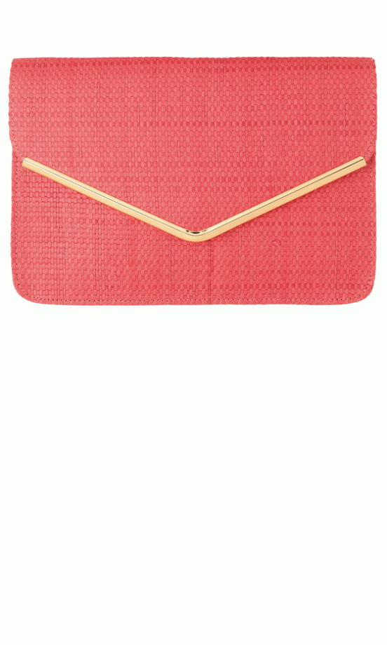 New Look Coral Envelope Clutch Bag, £9.99