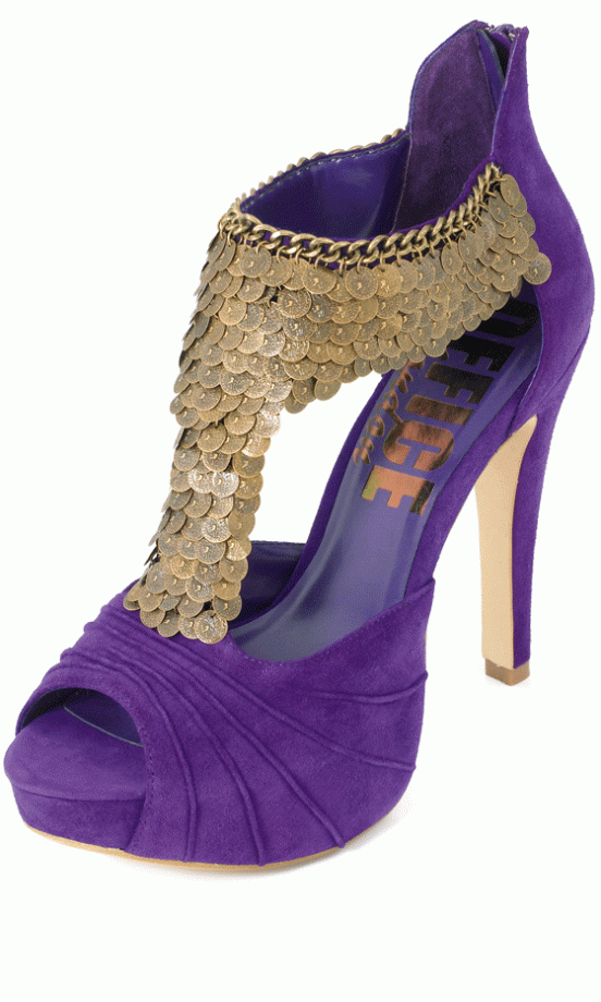 Office Money Bags Purple Suede, £65