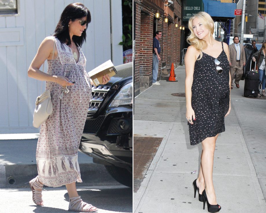 Selma Blair and Kate Hudson show off their baby bumps.