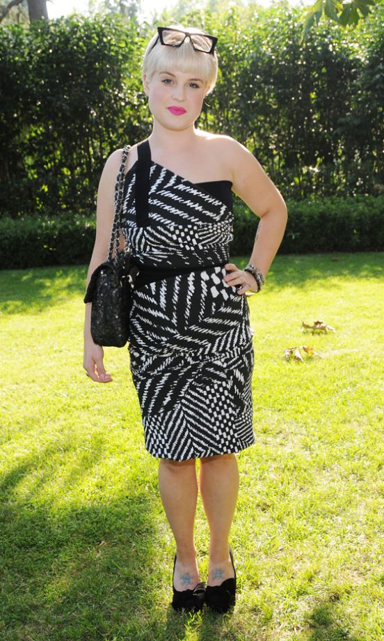 Kelly Osbourne Opts For A Monochrome Dress At The Rehearsal Dinner For Khloe Kardashian And Lamar Odom's Wedding, September 2009