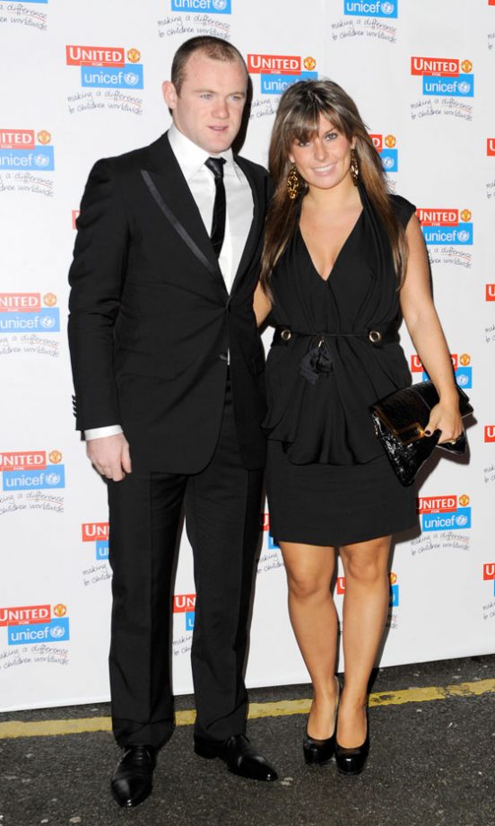 Coleen Rooney And Wayne Rooney Look Sophisticated In Black At The United For Unicef Event, November 2009