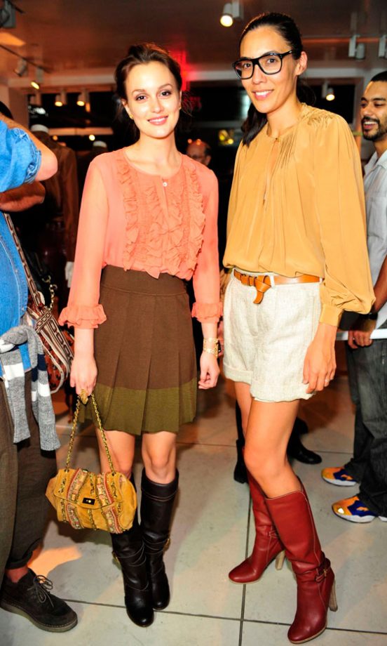 Leighton Meester And Pensiri Scott At Fashion's Night Out In New York, September 2010