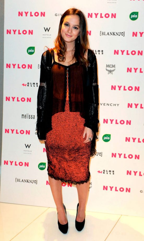 Leighton Meester Chose Her Go-To Designer, Proenza Schouler, For Her Outfit At The Nylon Party For Her February Cover, February 2011